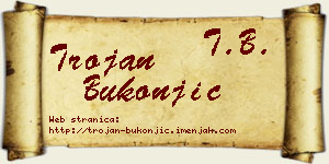 Trojan Bukonjić vizit kartica